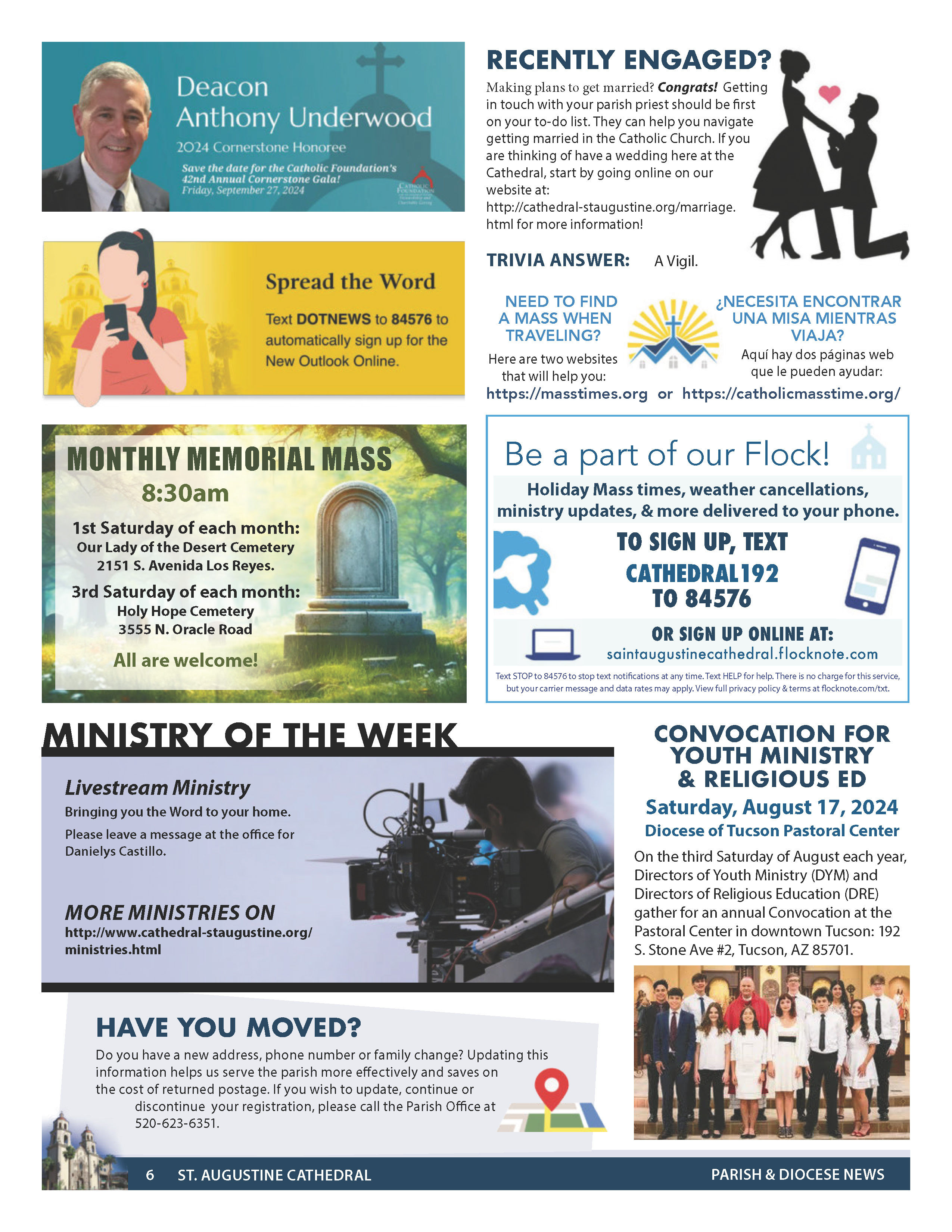 St. Augustine Cathedral Tucson Bulletin page 6