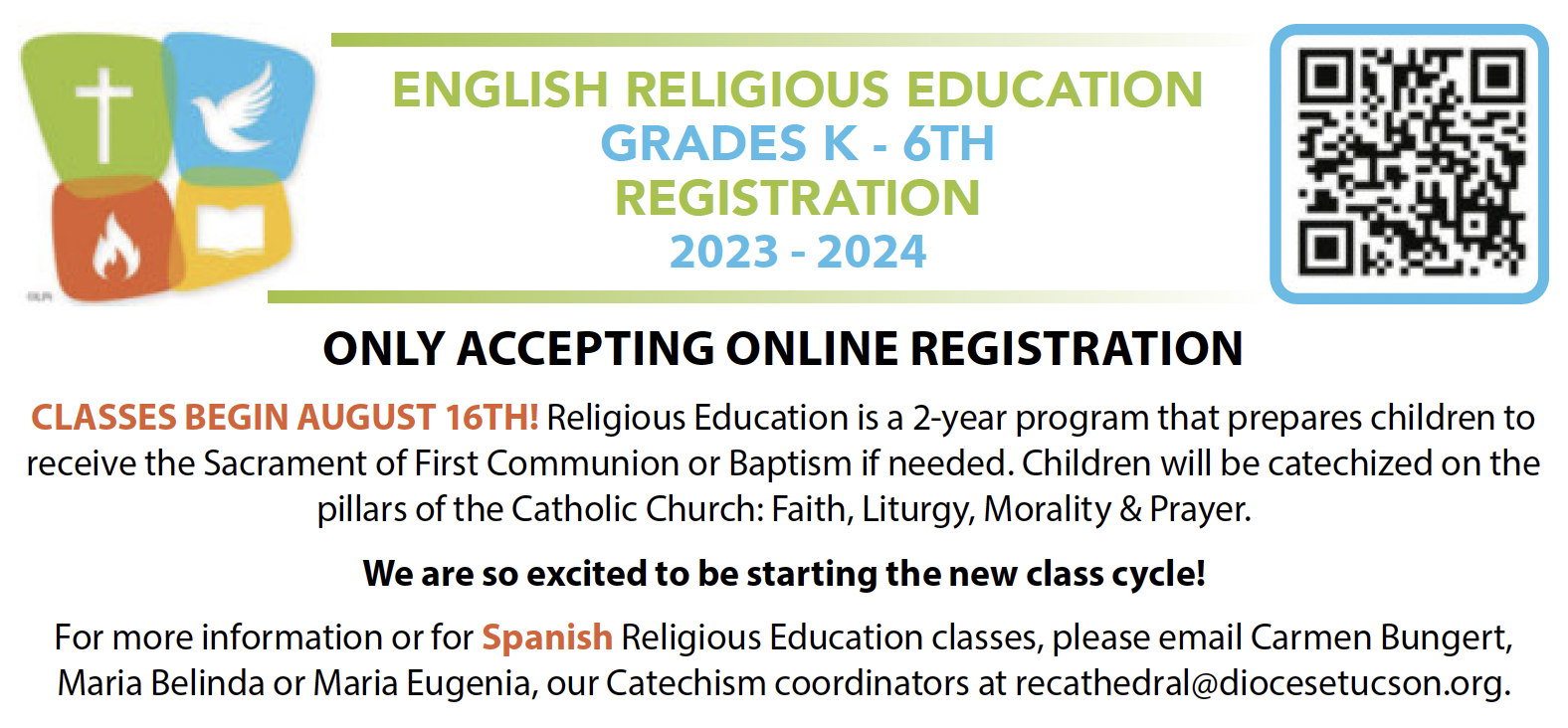St. Augustine Religious Education Registration 2023-24