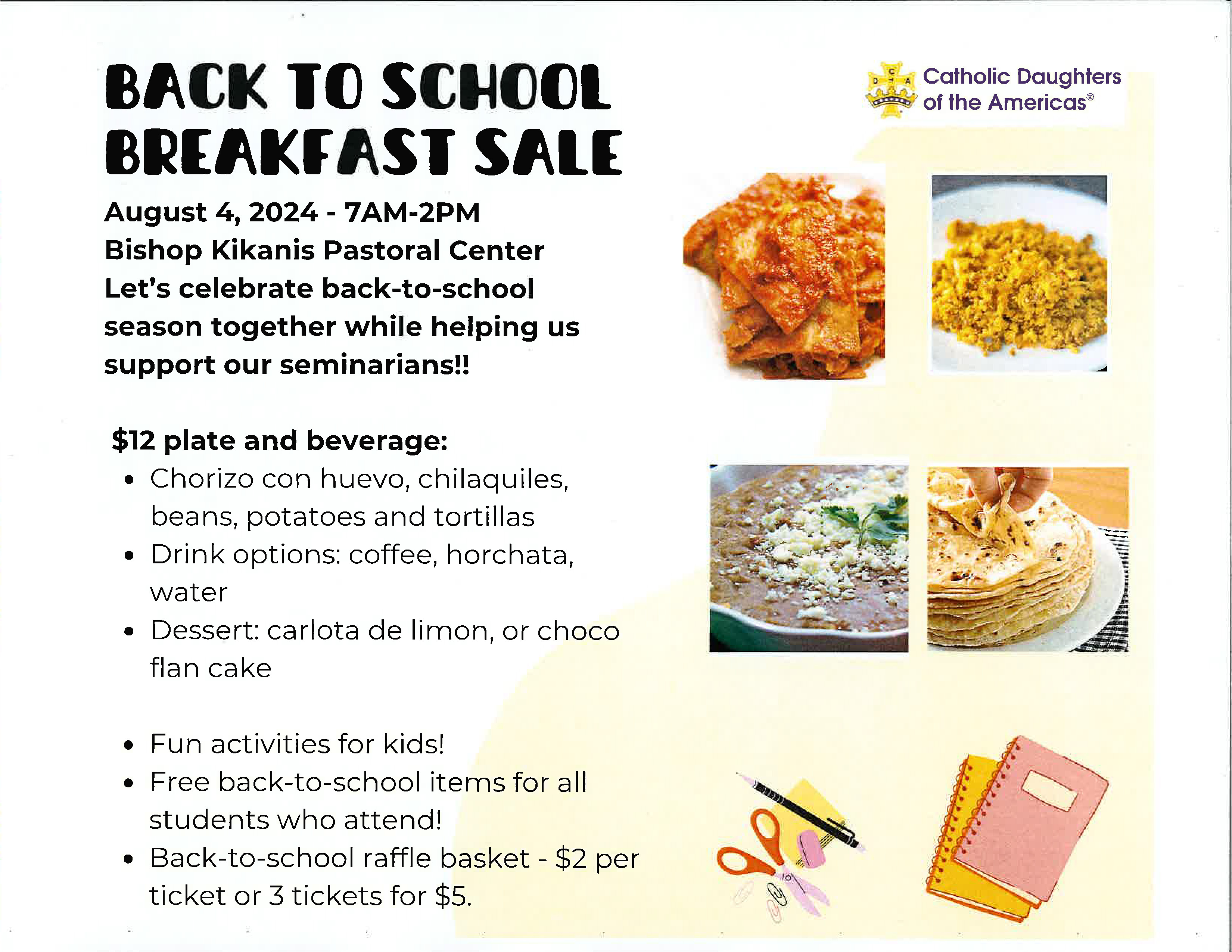 Back to School Breakfast Sale